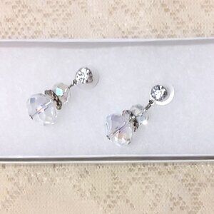 NEW Handcrafted Clear Round Beads Drop Earrings Women Fashion Jewelry Gifts